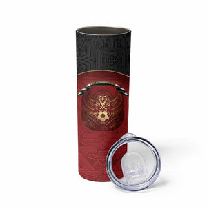 Custom Egypt Football Skinny Tumbler Tribal Eagle With Ancient Egyptian Patterns