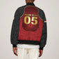 Custom Egypt Football Sleeve Zip Bomber Jacket Tribal Eagle With Ancient Egyptian Patterns