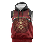 Custom Egypt Football Sleeveless Hoodie Tribal Eagle With Ancient Egyptian Patterns