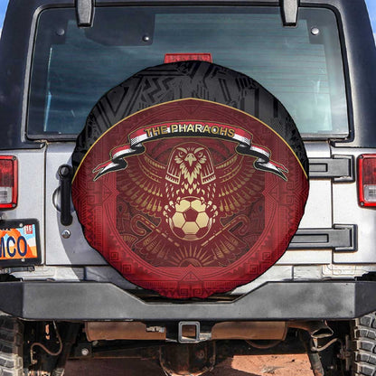 Egypt Football Spare Tire Cover Tribal Eagle With Ancient Egyptian Patterns