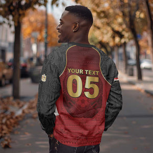 Custom Egypt Football Sweatshirt Tribal Eagle With Ancient Egyptian Patterns