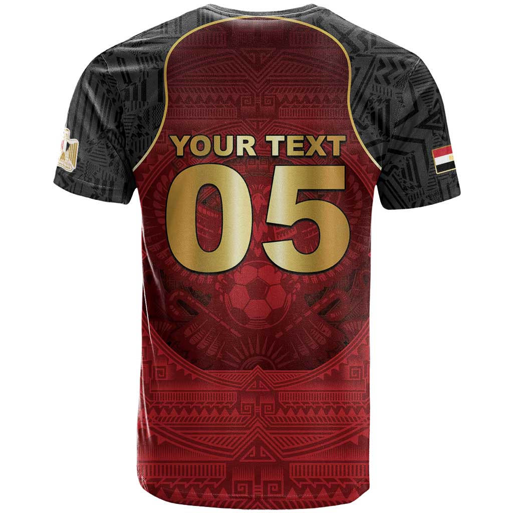Custom Egypt Football T shirt Tribal Eagle With Ancient Egyptian Patterns