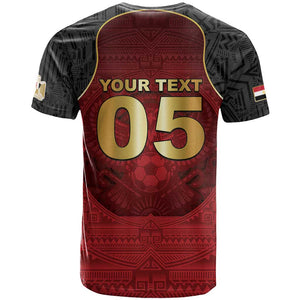 Custom Egypt Football T shirt Tribal Eagle With Ancient Egyptian Patterns