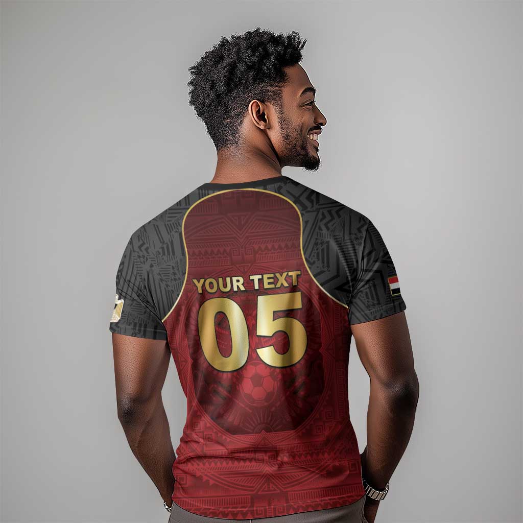 Custom Egypt Football T shirt Tribal Eagle With Ancient Egyptian Patterns