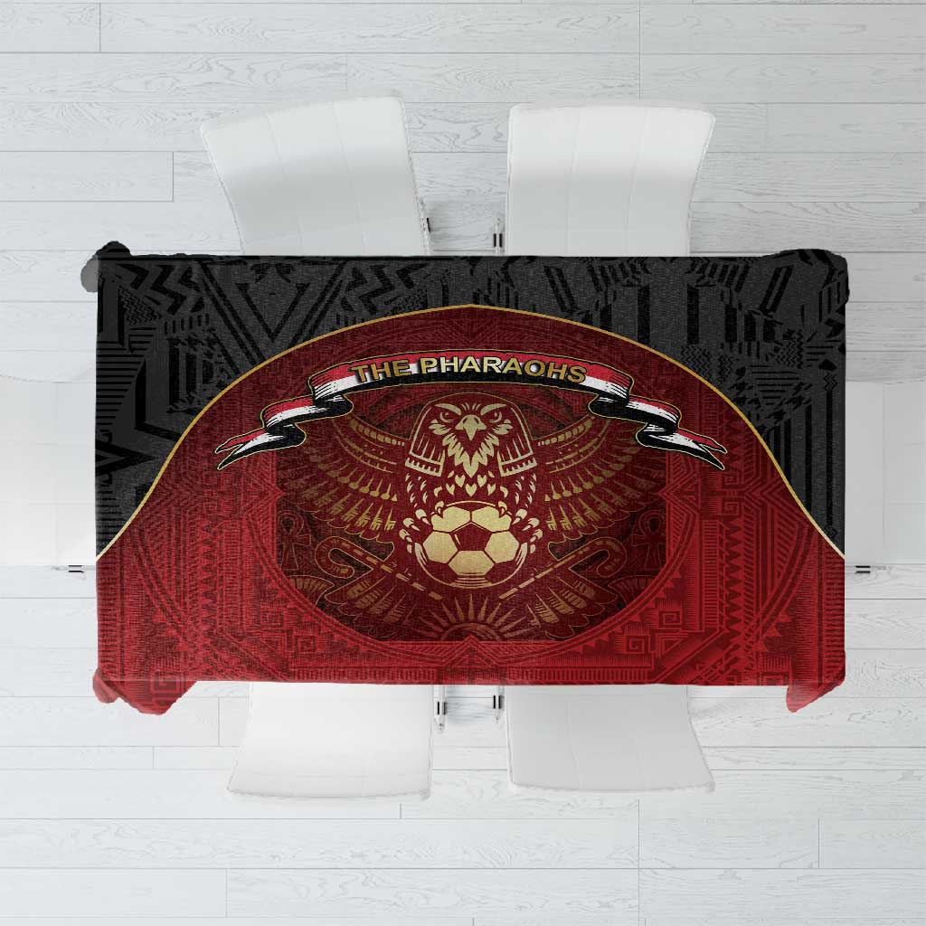 Egypt Football Tablecloth Tribal Eagle With Ancient Egyptian Patterns