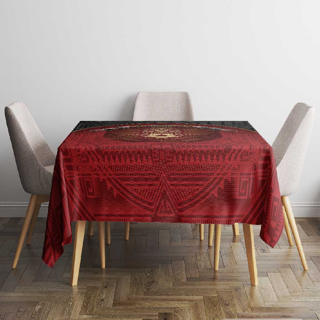 Egypt Football Tablecloth Tribal Eagle With Ancient Egyptian Patterns