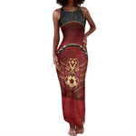 Custom Egypt Football Tank Maxi Dress Tribal Eagle With Ancient Egyptian Patterns