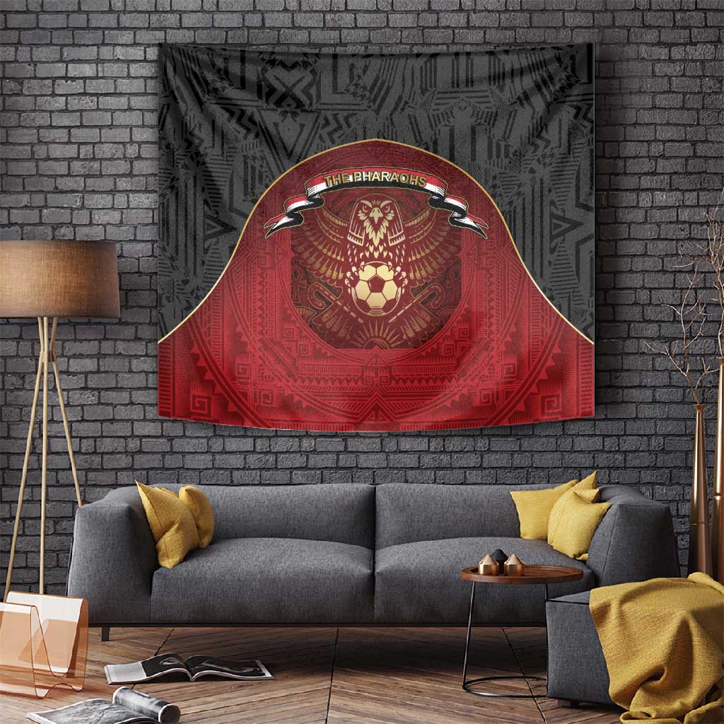 Egypt Football Tapestry Tribal Eagle With Ancient Egyptian Patterns