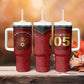 Custom Egypt Football Tumbler With Handle Tribal Eagle With Ancient Egyptian Patterns