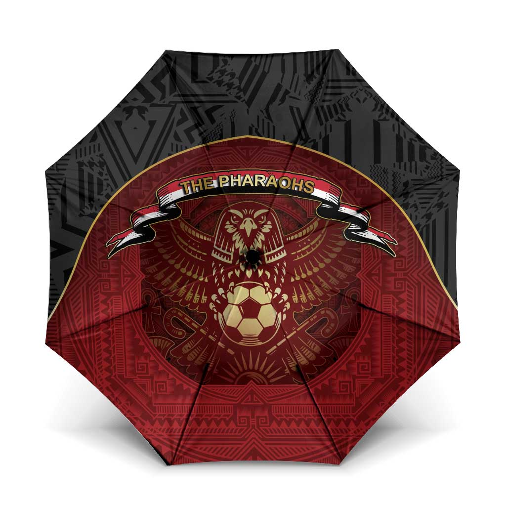 Egypt Football Umbrella Tribal Eagle With Ancient Egyptian Patterns