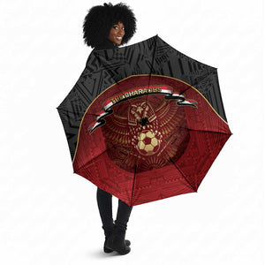 Egypt Football Umbrella Tribal Eagle With Ancient Egyptian Patterns