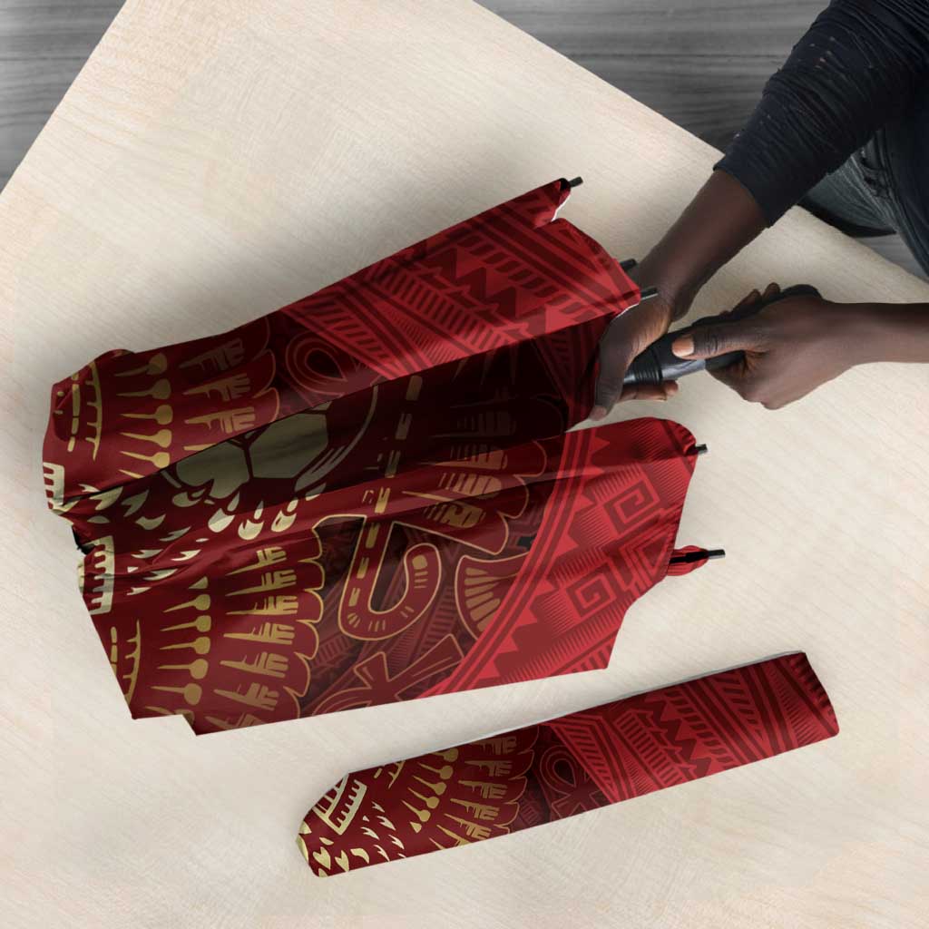 Egypt Football Umbrella Tribal Eagle With Ancient Egyptian Patterns