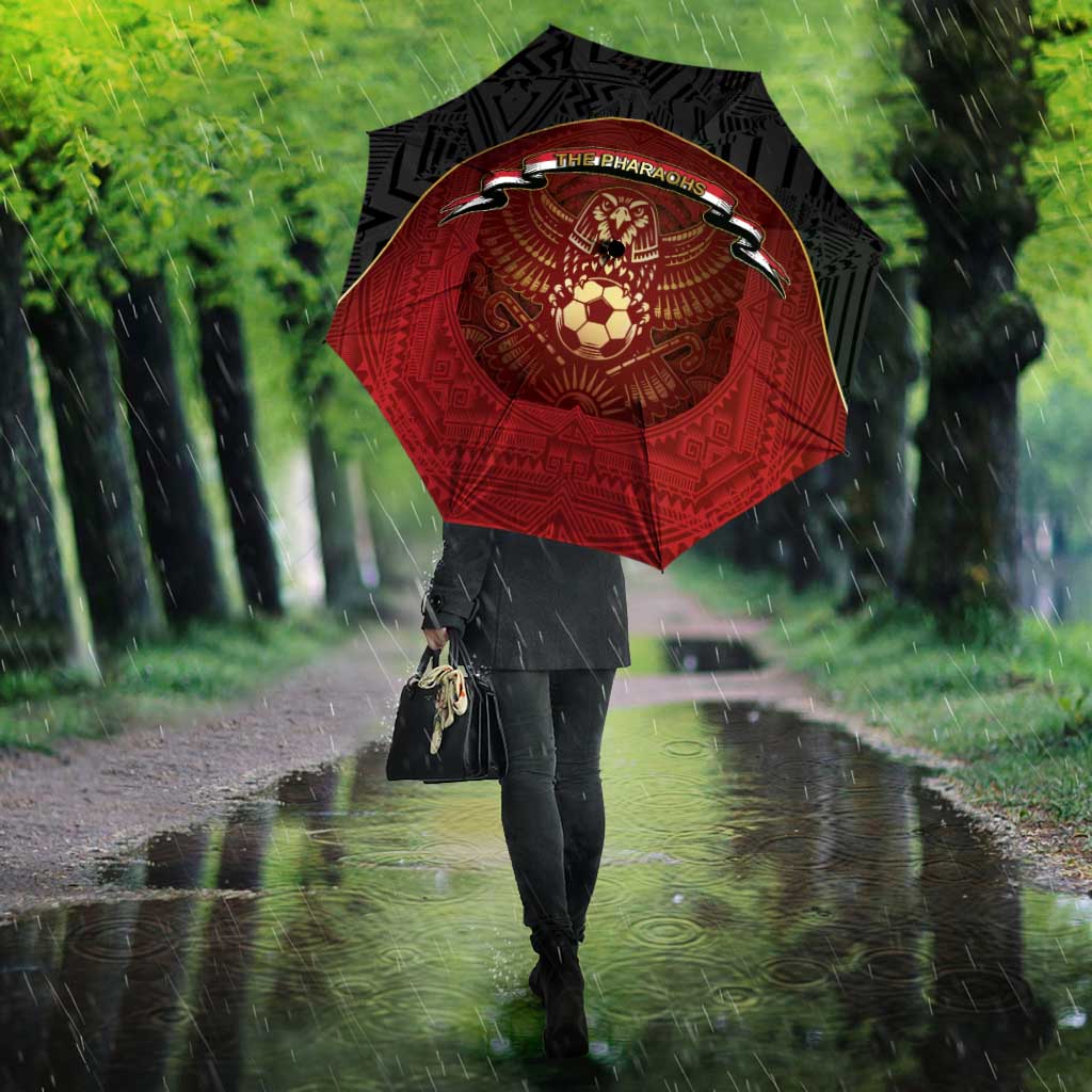 Egypt Football Umbrella Tribal Eagle With Ancient Egyptian Patterns