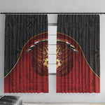 Egypt Football Window Curtain Tribal Eagle With Ancient Egyptian Patterns