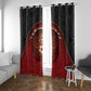Egypt Football Window Curtain Tribal Eagle With Ancient Egyptian Patterns
