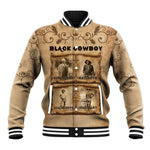 Black Cowboy Baseball Jacket African American Black History Western Grunge - African Pride