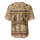 Black Cowboy Baseball Jersey African American Black History Western Grunge - African Pride