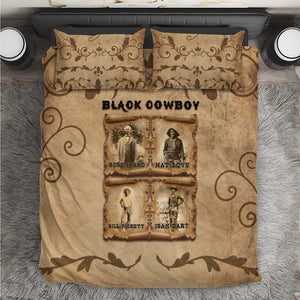 Black Cowboy Bedding Set African American Black History Western Grunge - African Pride