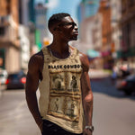 Black Cowboy Men Tank Top African American Black History Western Grunge - African Pride