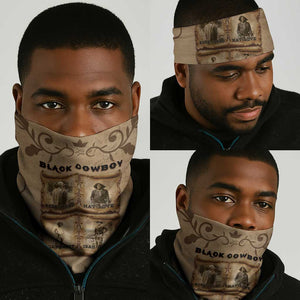 Black Cowboy Neck Gaiter African American Black History Western Grunge DT05