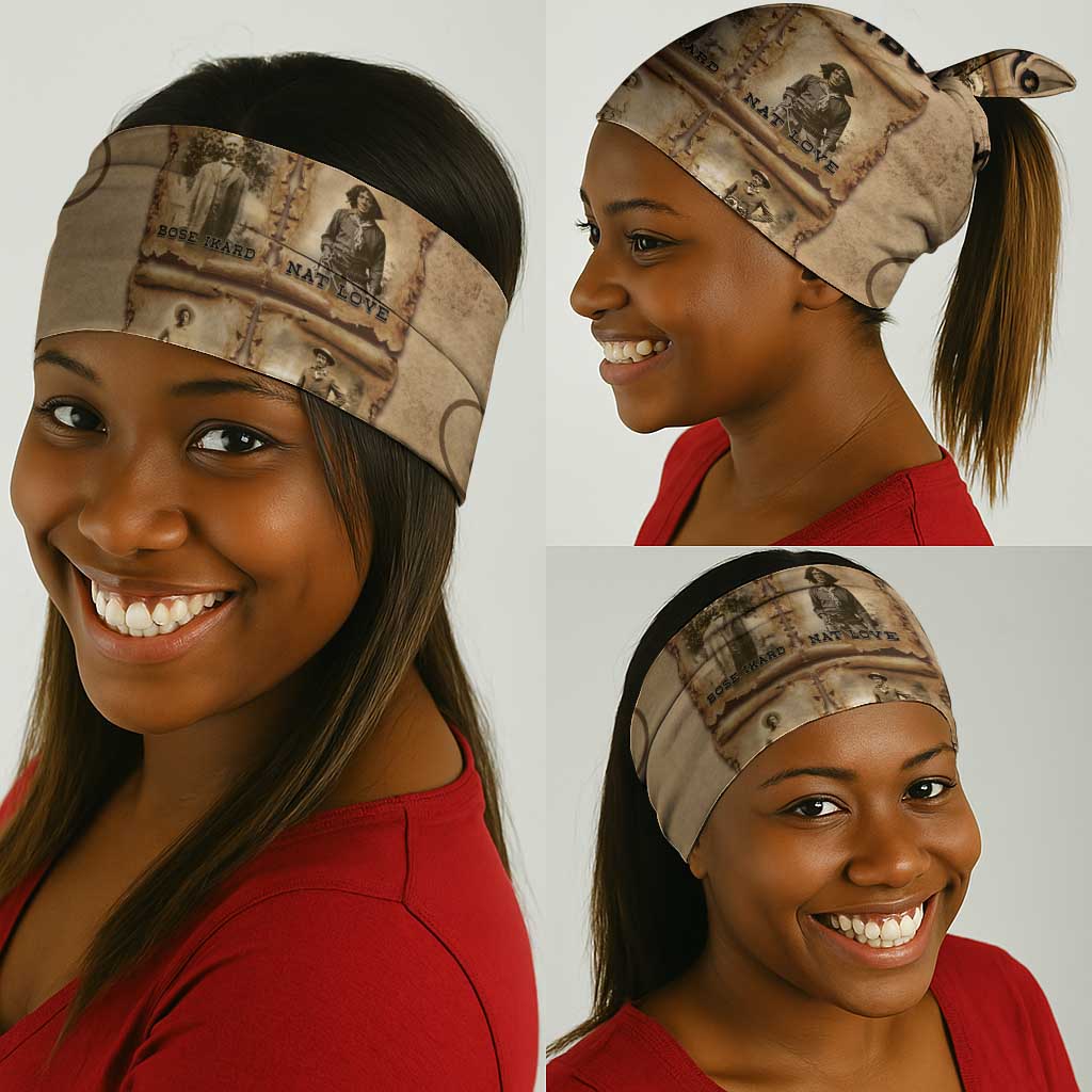 Black Cowboy Neck Gaiter African American Black History Western Grunge DT05