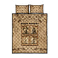 Black Cowboy Quilt Bed Set African American Black History Western Grunge - African Pride