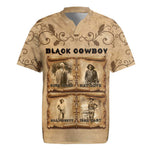 Black Cowboy Rugby Jersey African American Black History Western Grunge - African Pride