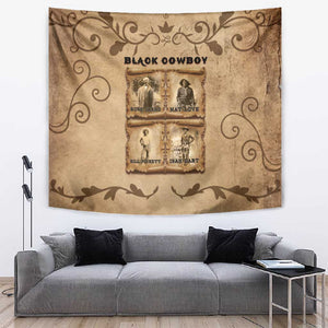 Black Cowboy Tapestry African American Black History Western Grunge - African Pride