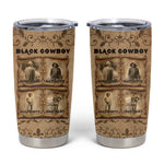 Black Cowboy Tumbler Cup African American Black History Western Grunge - African Pride