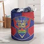 Custom Afro-Haitians Football Laundry Basket Haitian Palm Tree Unique Style
