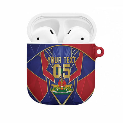 Custom Afro-Haitians Football AirPods Case Haitian Palm Tree Unique Style