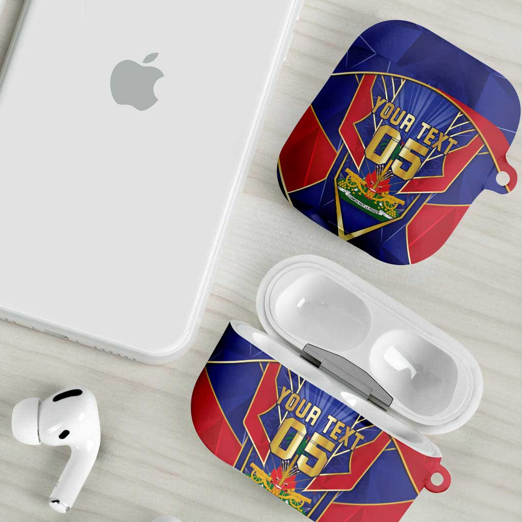 Custom Afro-Haitians Football AirPods Case Haitian Palm Tree Unique Style