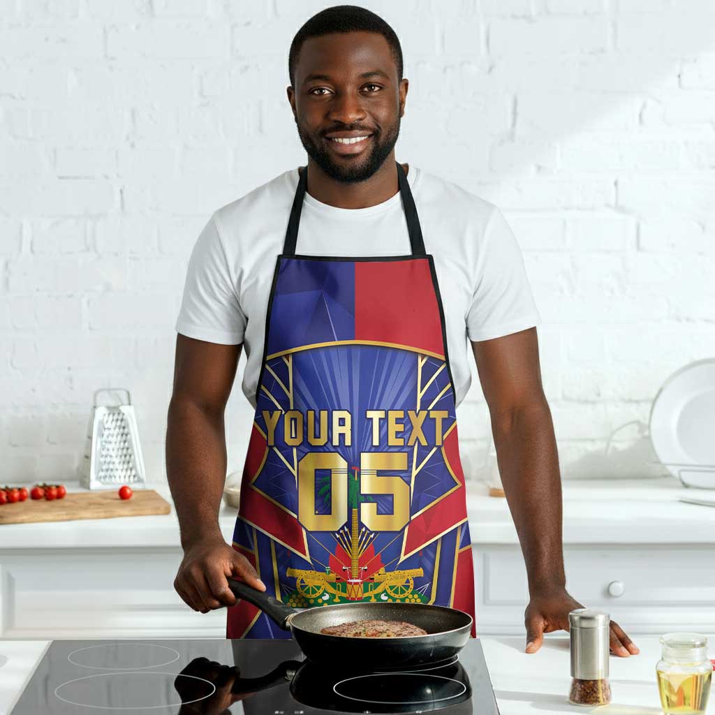 Custom Afro-Haitians Football Apron Haitian Palm Tree Unique Style