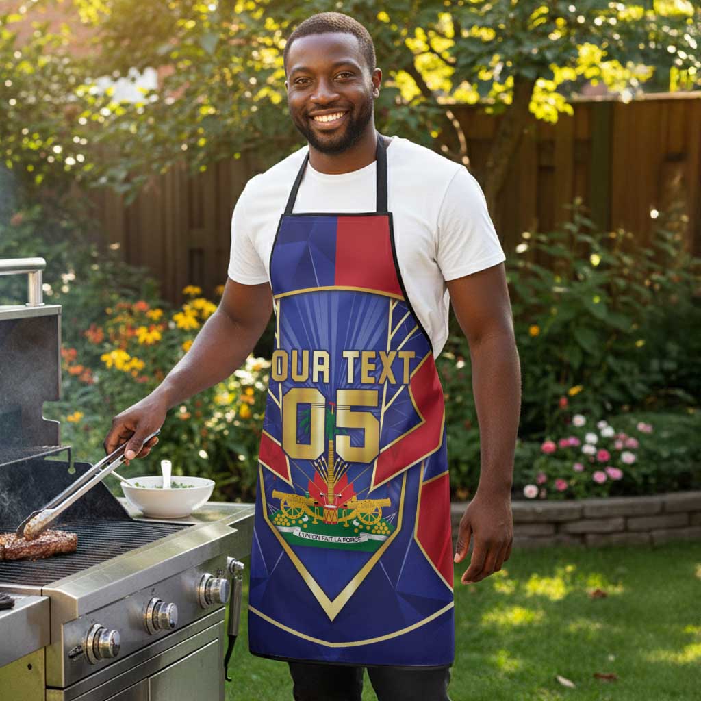 Custom Afro-Haitians Football Apron Haitian Palm Tree Unique Style