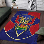 Custom Afro-Haitians Football Area Rug Haitian Palm Tree Unique Style
