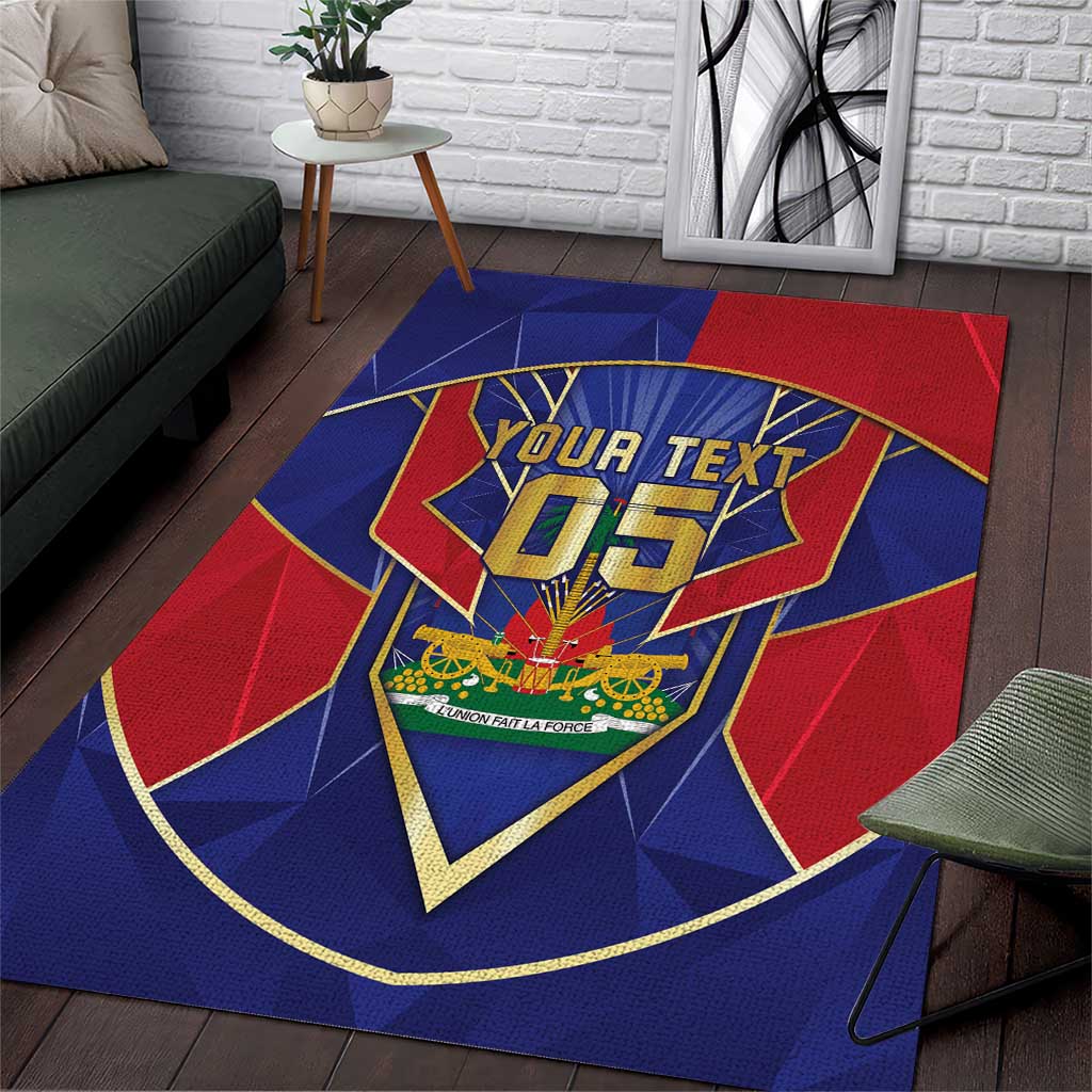 Custom Afro-Haitians Football Area Rug Haitian Palm Tree Unique Style