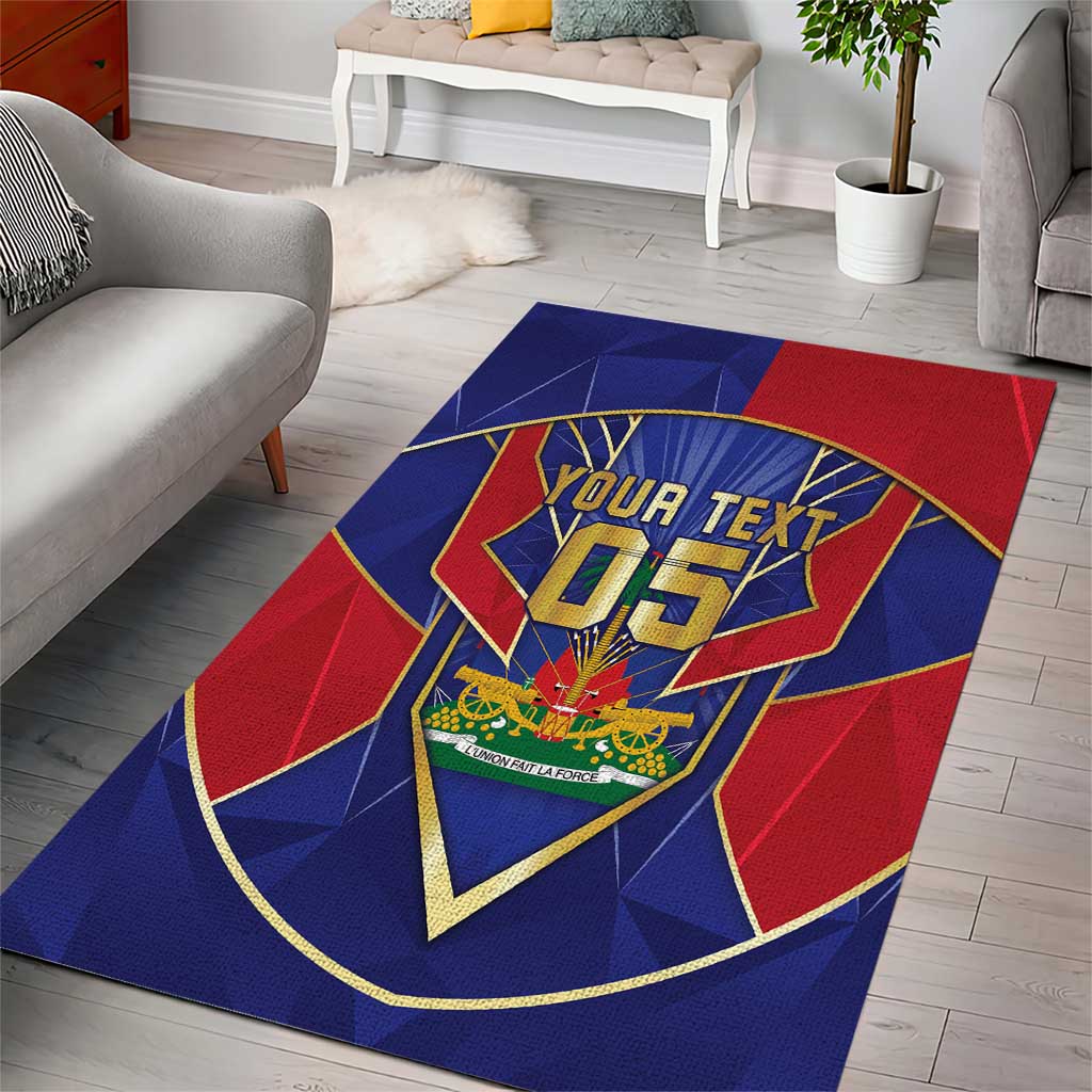 Custom Afro-Haitians Football Area Rug Haitian Palm Tree Unique Style