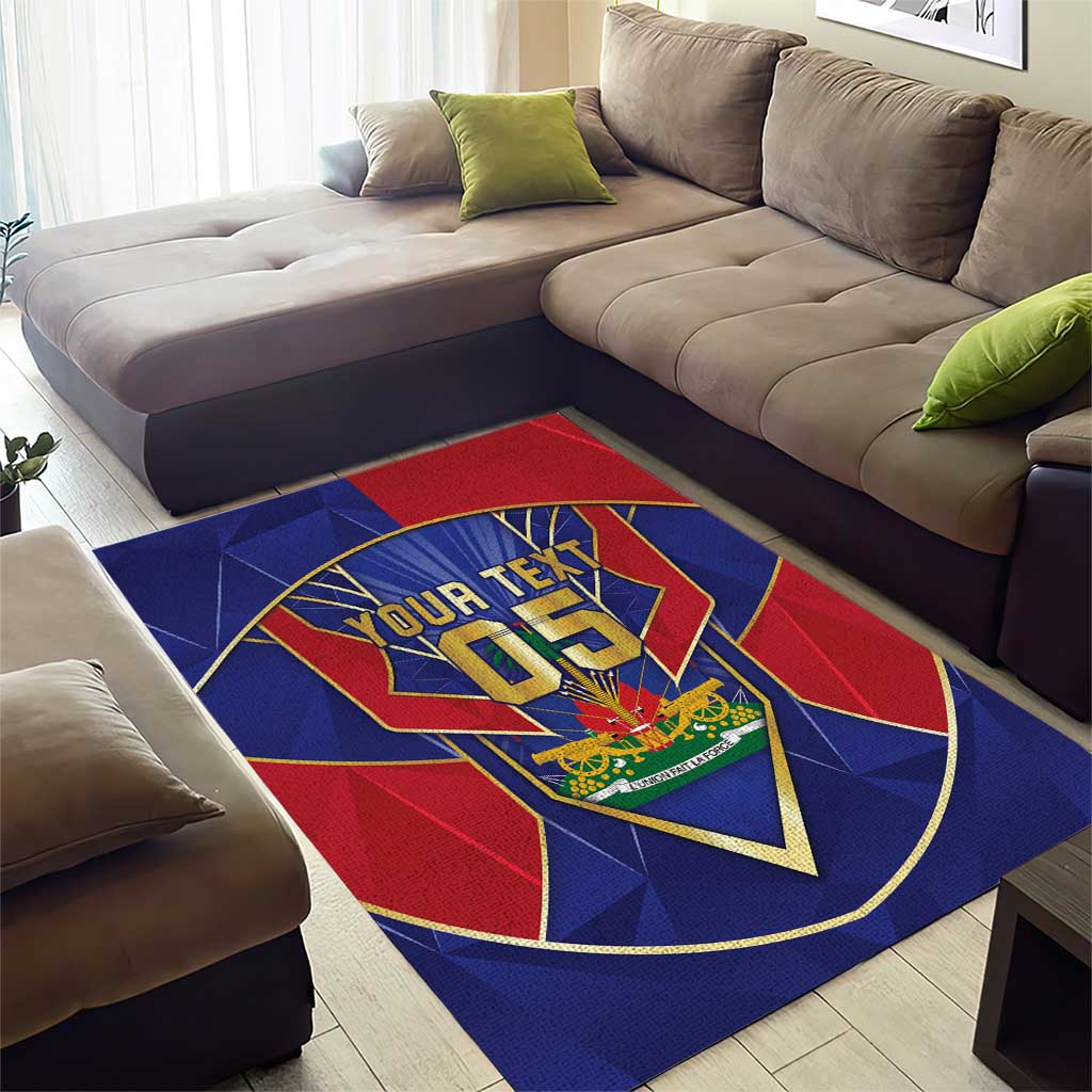 Custom Afro-Haitians Football Area Rug Haitian Palm Tree Unique Style