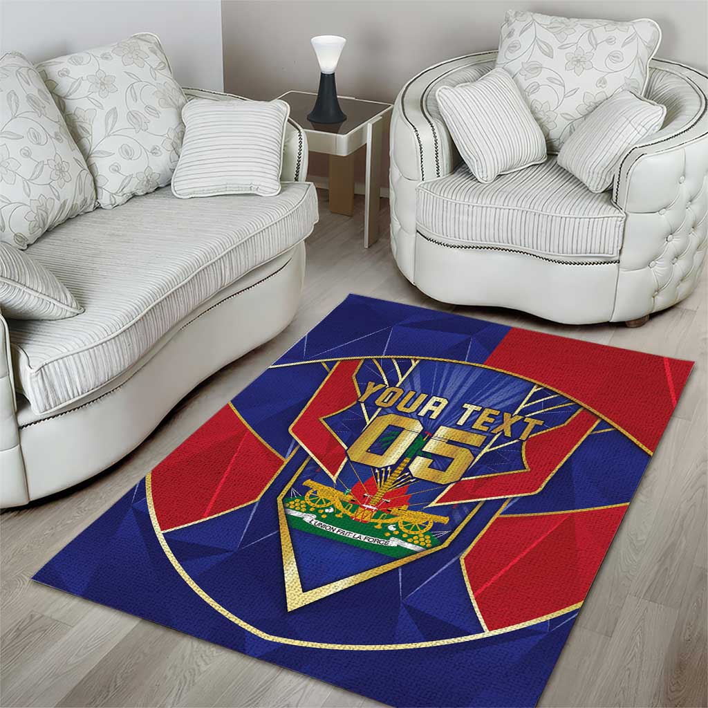 Custom Afro-Haitians Football Area Rug Haitian Palm Tree Unique Style