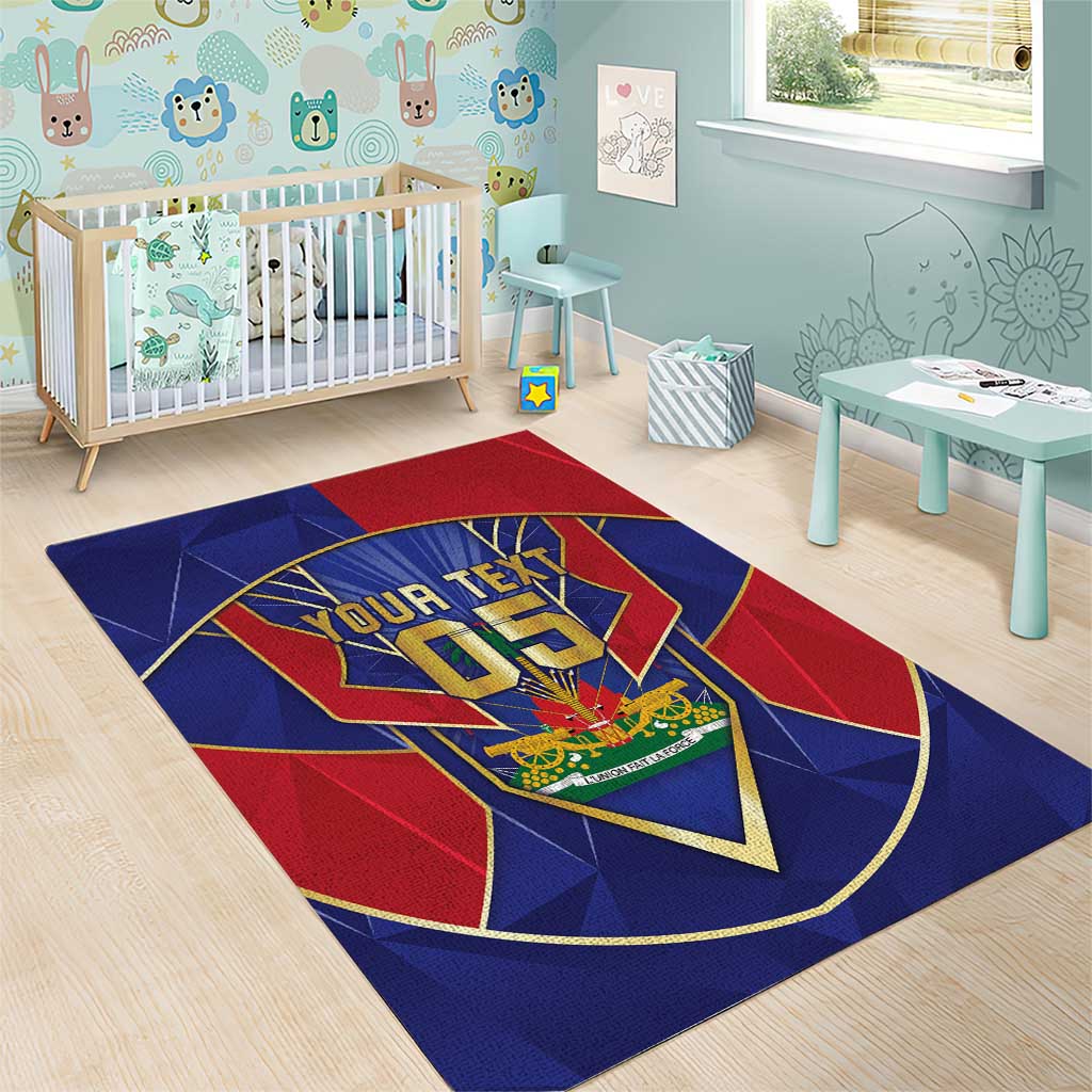 Custom Afro-Haitians Football Area Rug Haitian Palm Tree Unique Style
