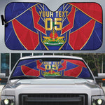 Custom Afro-Haitians Football Auto Sun Shade Haitian Palm Tree Unique Style