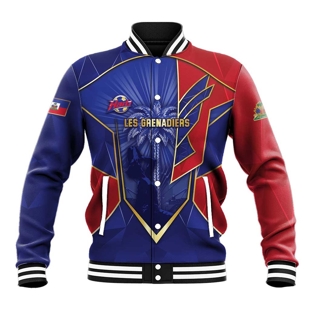 Custom Afro-Haitians Football Baseball Jacket Haitian Palm Tree Unique Style