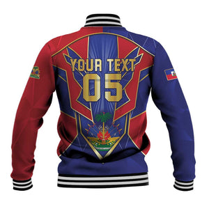 Custom Afro-Haitians Football Baseball Jacket Haitian Palm Tree Unique Style