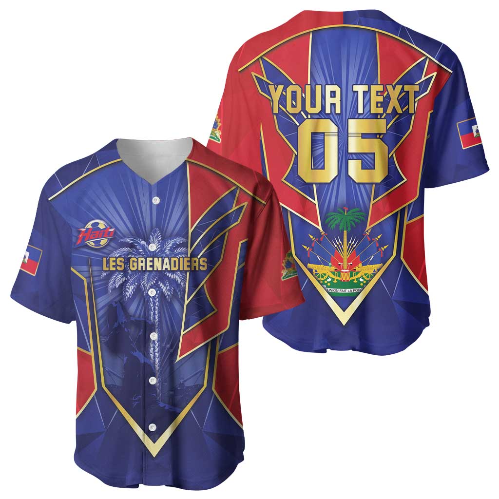 Custom Afro-Haitians Football Baseball Jersey Haitian Palm Tree Unique Style