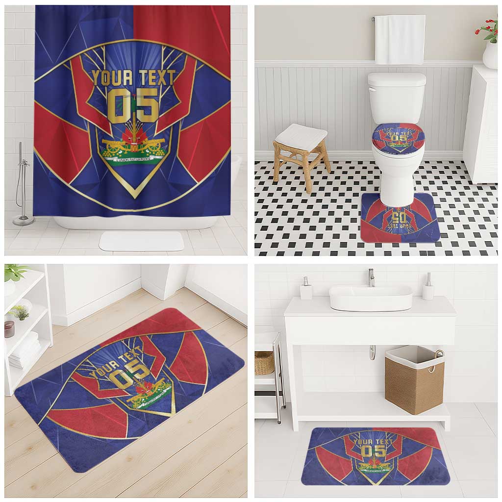 Custom Afro-Haitians Football Bathroom Set Haitian Palm Tree Unique Style