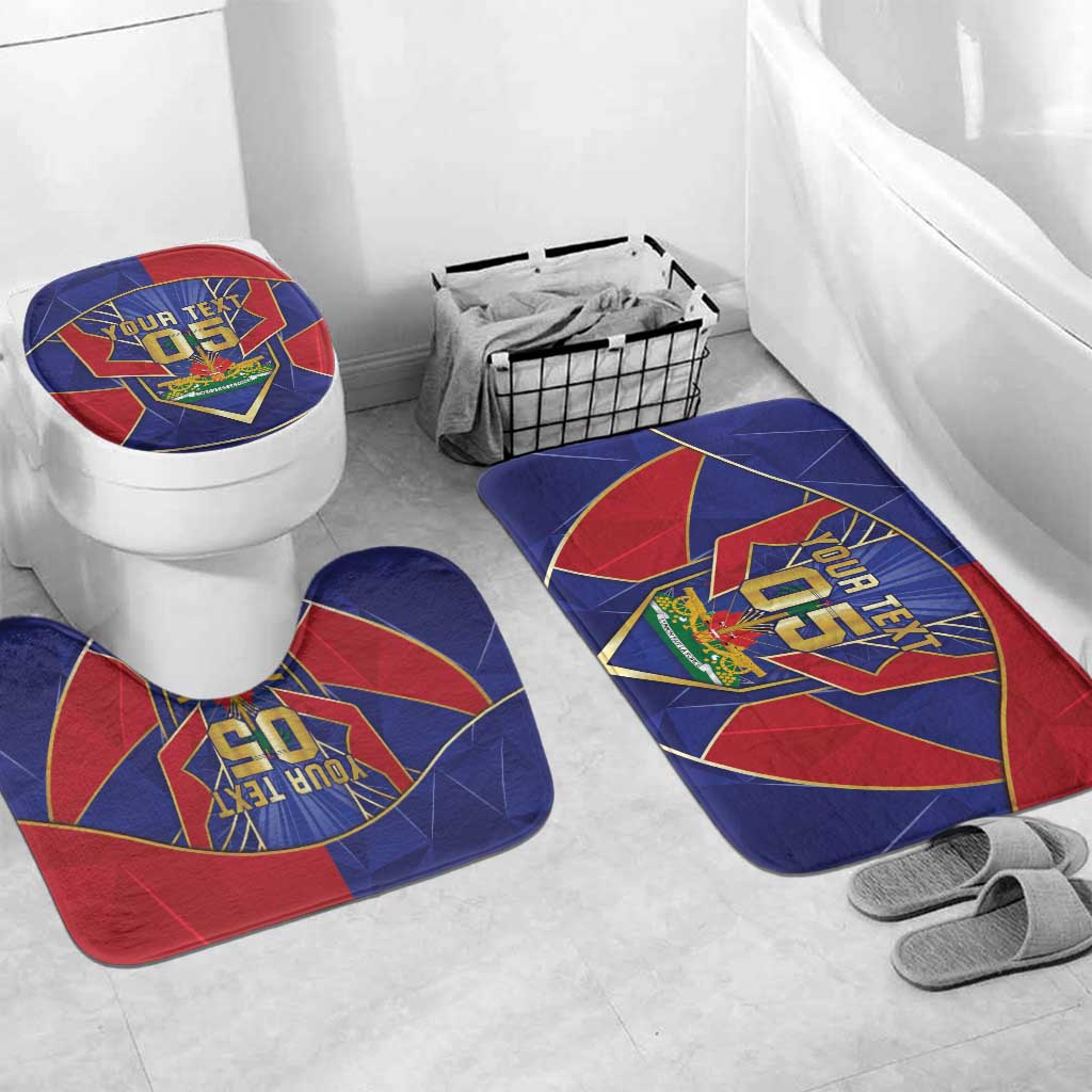 Custom Afro-Haitians Football Bathroom Set Haitian Palm Tree Unique Style