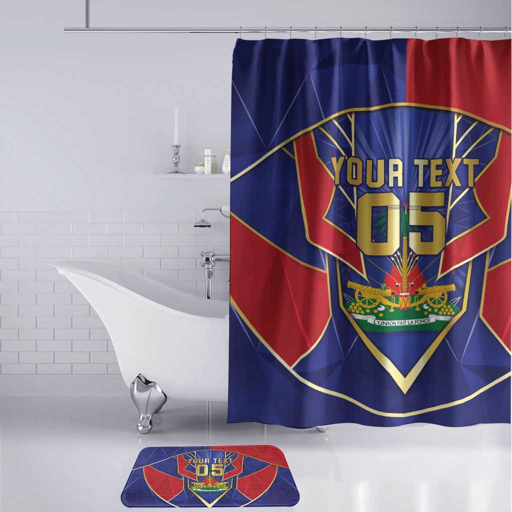 Custom Afro-Haitians Football Bathroom Set Haitian Palm Tree Unique Style