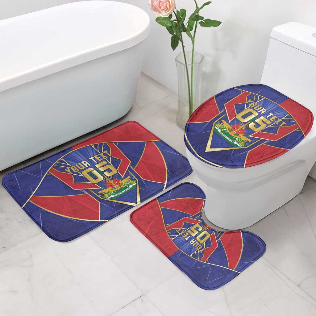 Custom Afro-Haitians Football Bathroom Set Haitian Palm Tree Unique Style