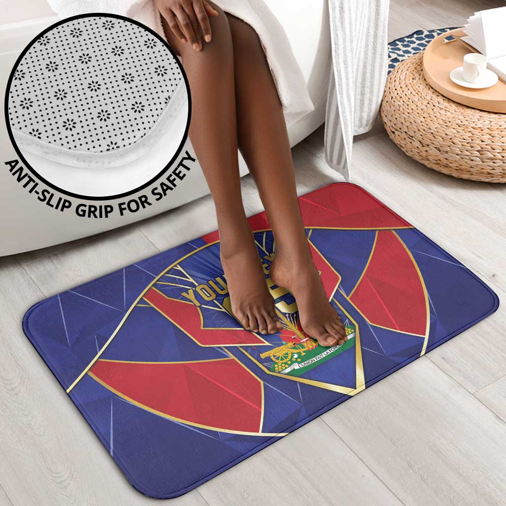 Custom Afro-Haitians Football Bathroom Set Haitian Palm Tree Unique Style