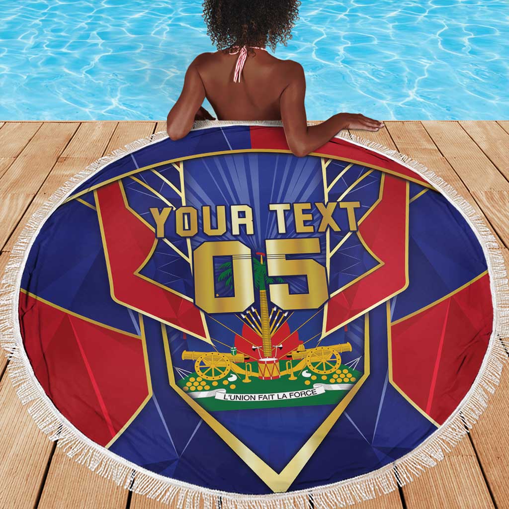 Custom Afro-Haitians Football Beach Blanket Haitian Palm Tree Unique Style
